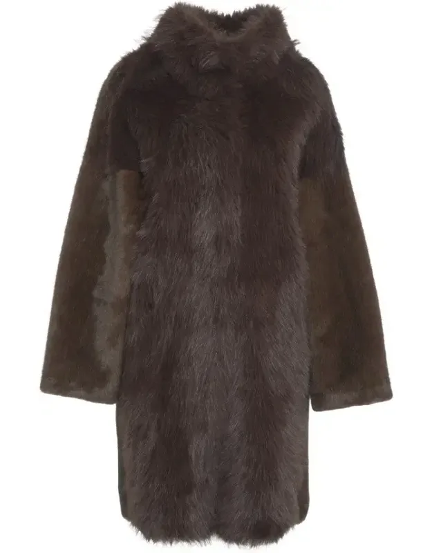 Medium-length Faux Fur Coat