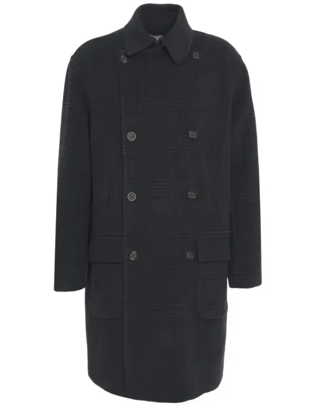 Checkered Wool Coat