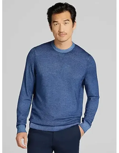Modern Fit Garment Dyed Crew Neck Sweater