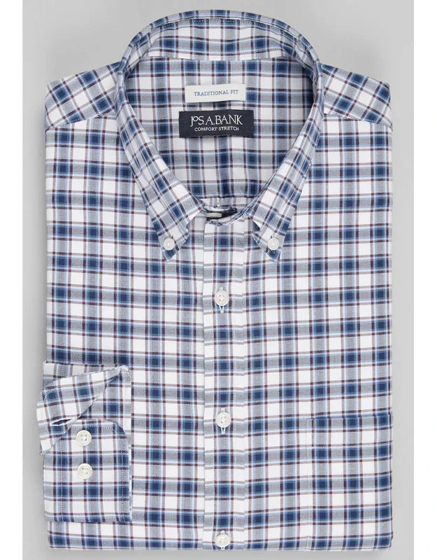 Traditional Fit Medium Plaid Casual Shirt