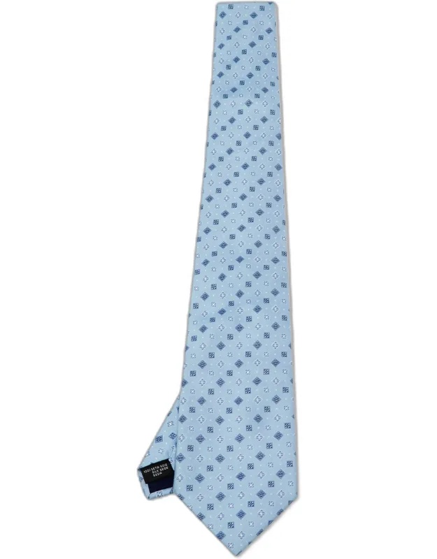 Geometric Jacquard Silk Traditional Tie