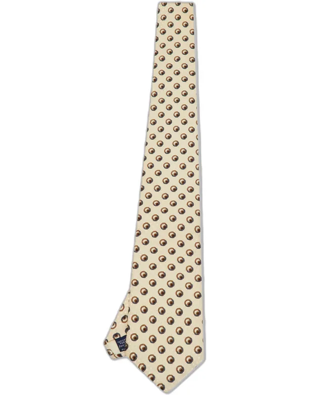 Vintage Printed Silk Tie