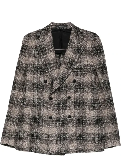 Tagliatore Double-breasted Blazer With Peak Lapels And Long Sleeves