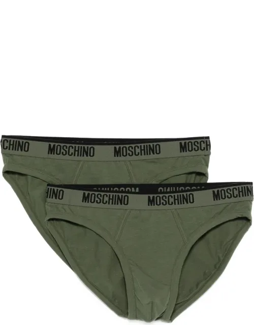 Logo-waistband Briefs (pack Of Two)