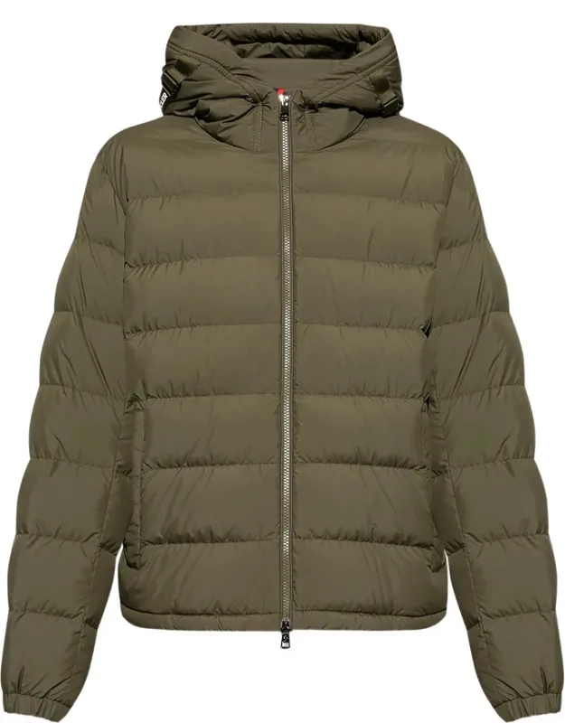 Laveraet Hooded Down Jacket With Quilted Design And Zip Fastening