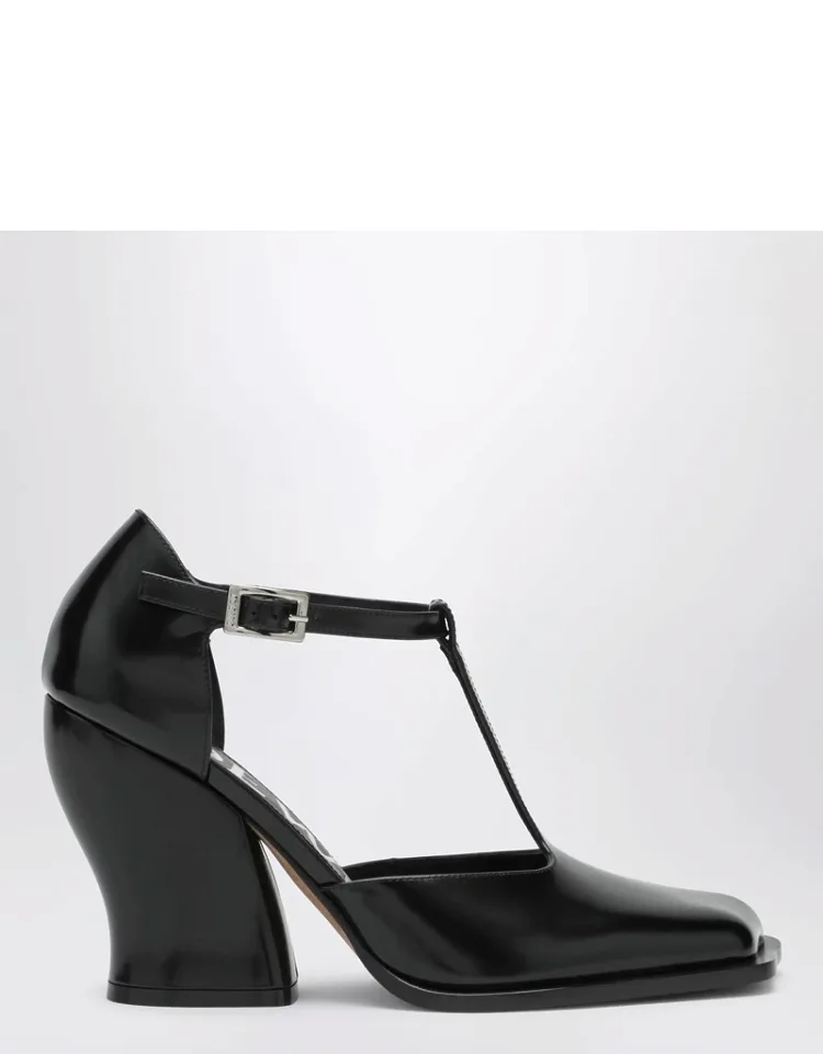 Onda T-bar Pumps In Polished Leather