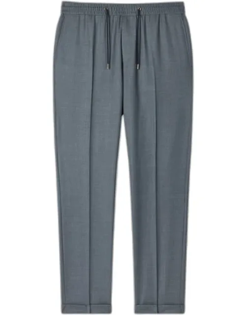 A Suit To Travel In - Slim-fit Drawstring-waist Wool Trousers
