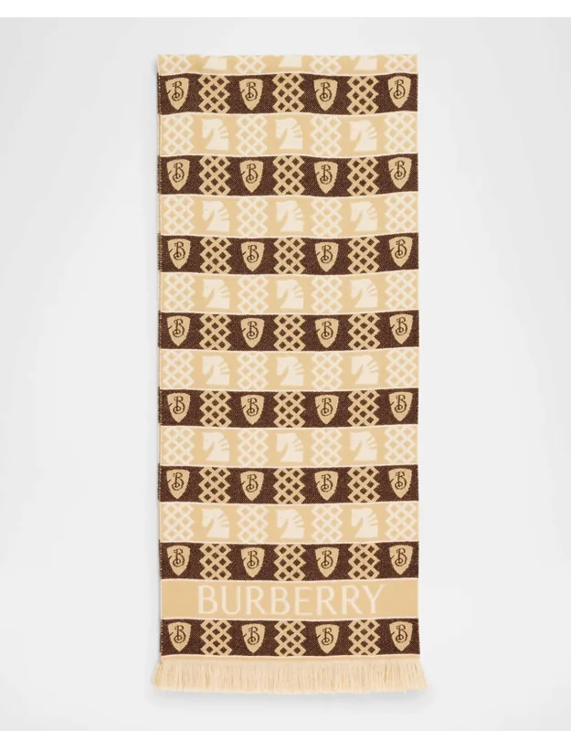 Fair Isle Chess Wool Scarf