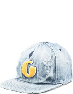 Logo-appliqué Distressed-effect Cap