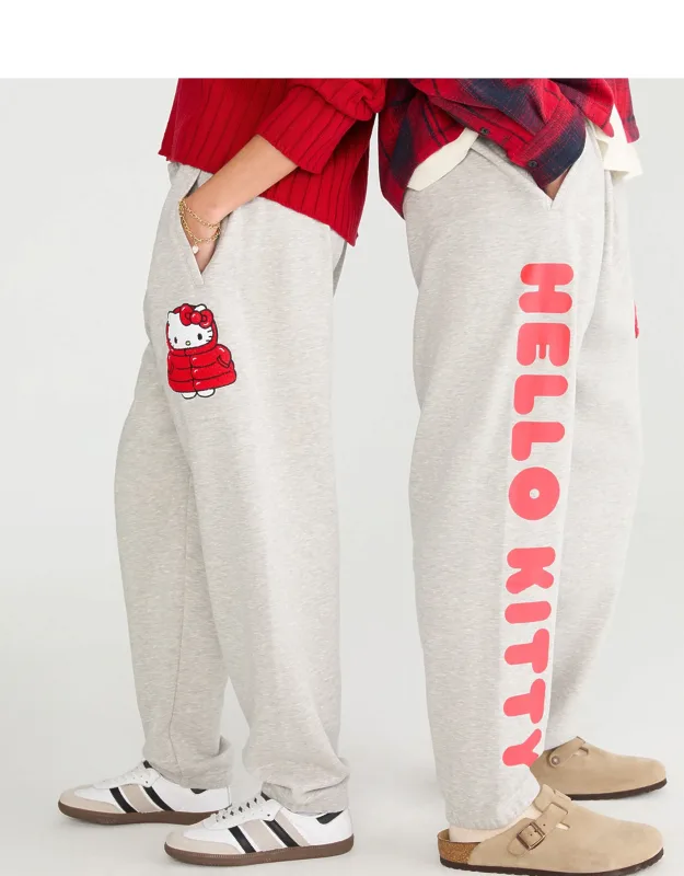 Hello Kitty Puffer Jacket And Jogger Sweatpants