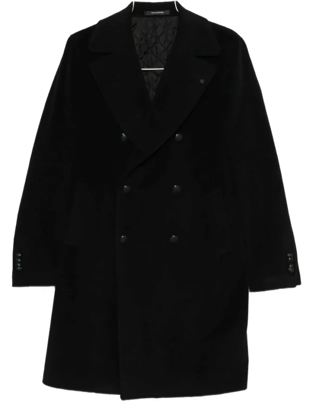 Tagliatore Double-breasted Coat With Button Fastening And Side Welt Pockets
