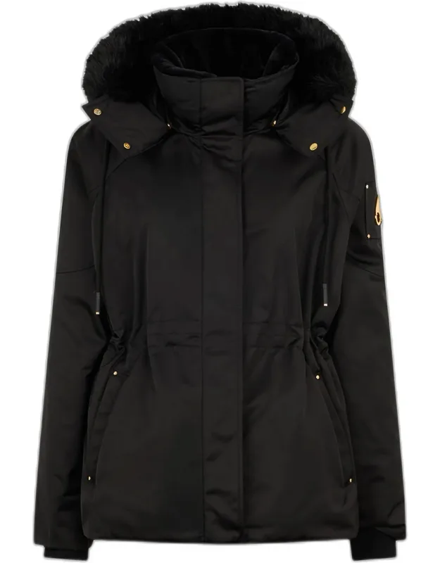 Satin Parka With Removable Hood