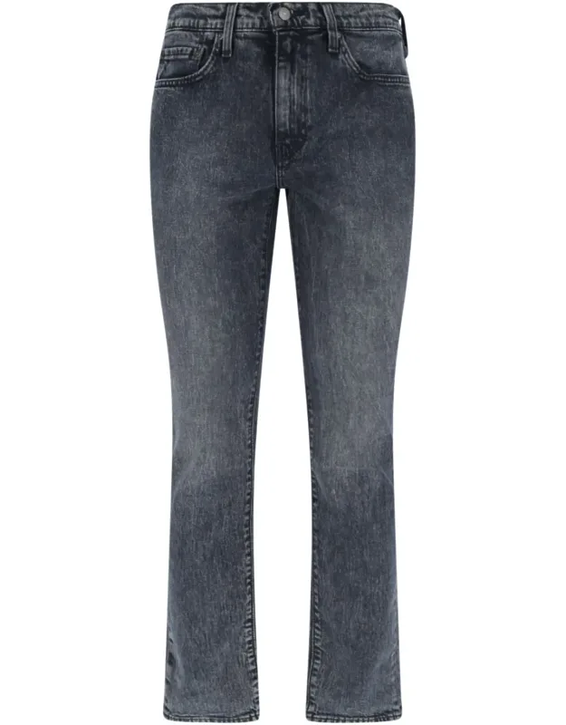 511 Slim Jeans In Black Denim With Distressed Wash