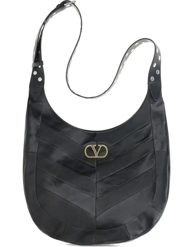 Shoulder Bag With A Chevron Motif