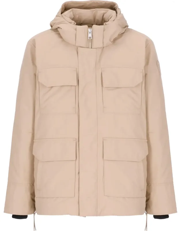 Maitland Parka - High Neckline With Hood, Front Zip And Stud Buttons Fastening