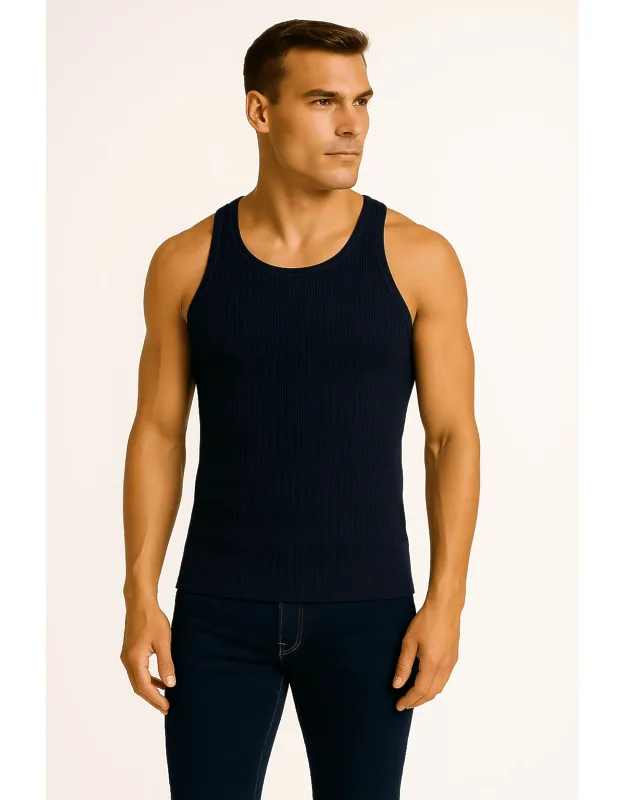 Galaxy By Harvic Heavyweight Ribbed Tank Top - Breathable Fabric, Double Stitched Hem