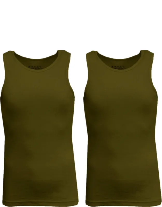 Galaxy By Harvic Heavyweight Ribbed Tank Top - Breathable Fabric, Double Stitched Hem