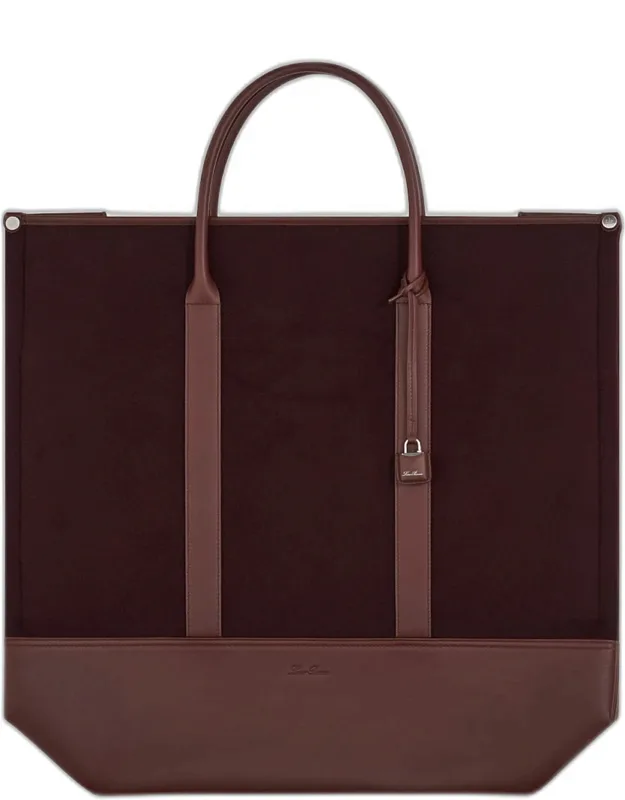 Beam Cashmere And Leather Large Tote Bag