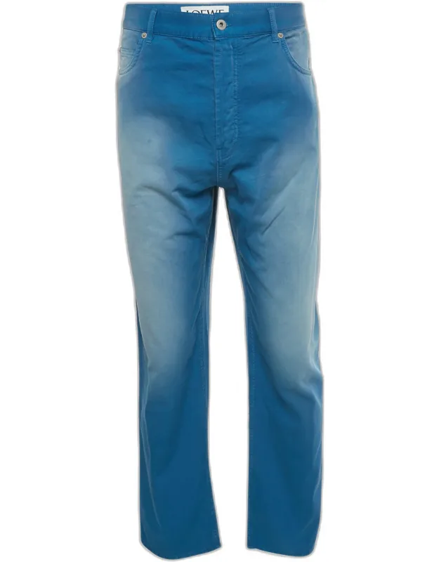 Washed Denim Straight Fit Jeans