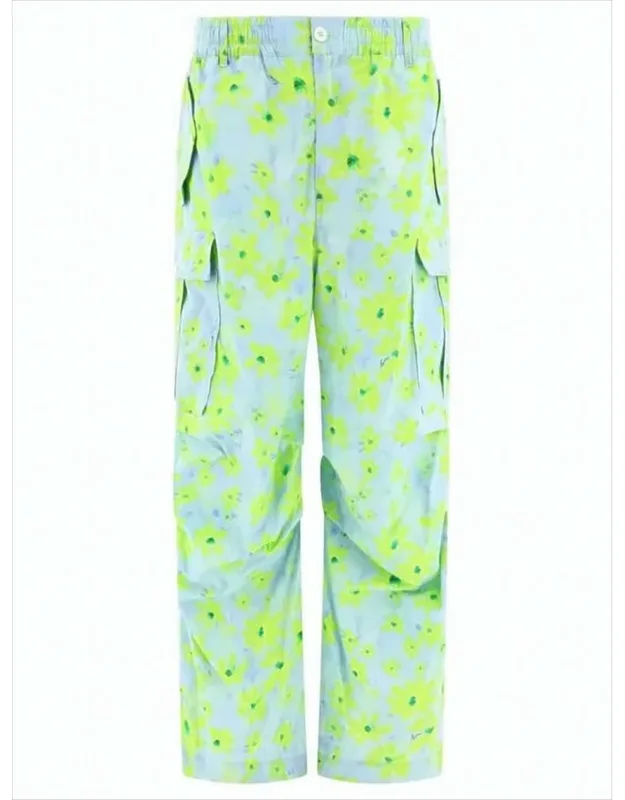 Relaxed Fit Floral Print Pants