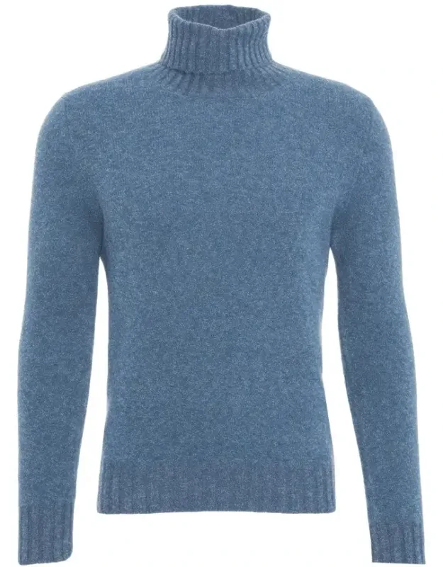 Ribbed Wool Turtleneck Sweater