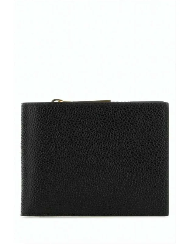 Textured Leather Compact Wallet