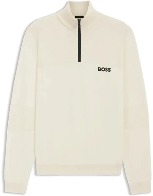 Water-repellent Zip-neck Sweater