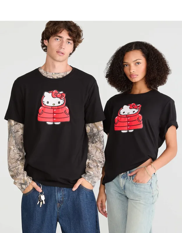 Hello Kitty Puffer Jacket Relaxed Graphic Tee