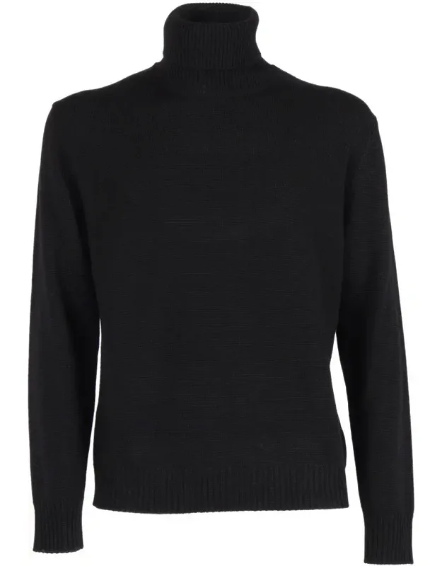 Turtleneck Pullover In Fine Knit Wool