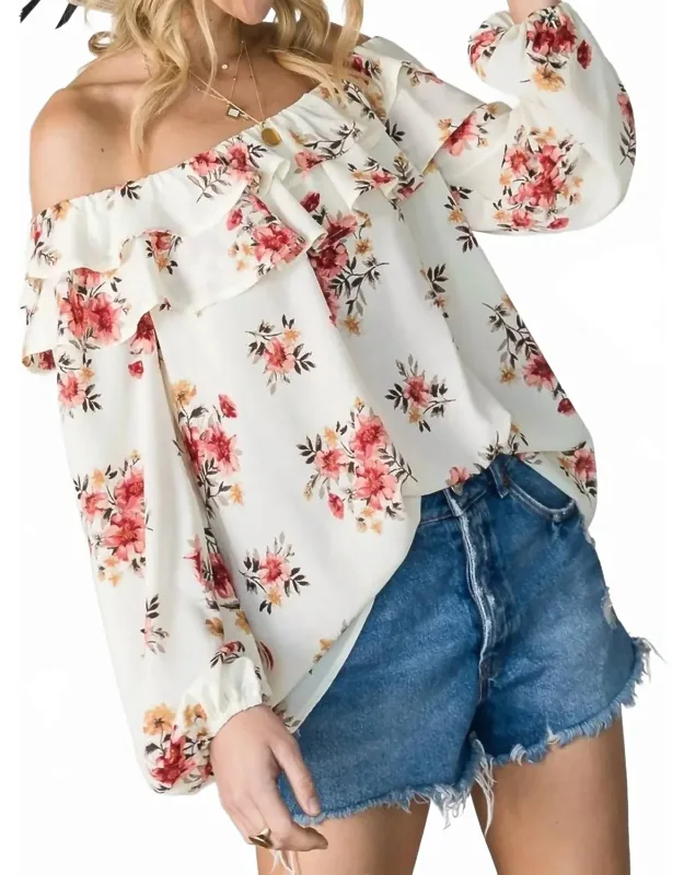 Floral Off The Shoulder Top