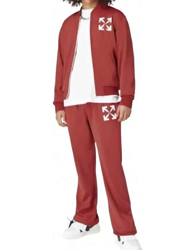 Pull On Arrow Print Track Pants