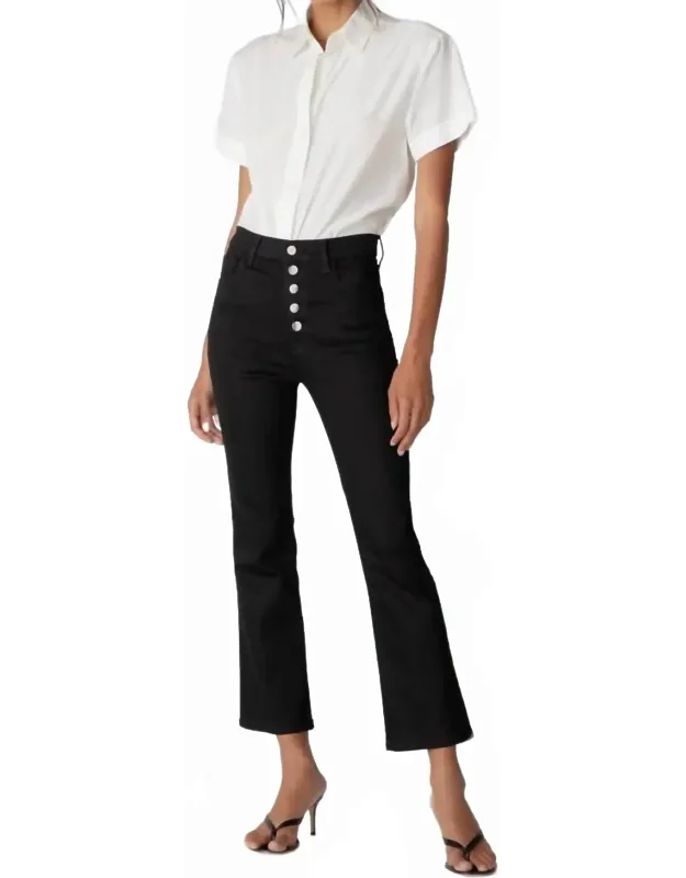 High Rise Crop Flare Jeans