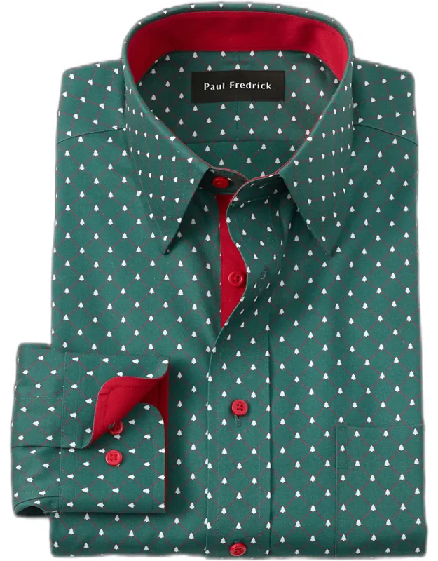 Tailored Fit Comfort Stretch Non-iron Novelty Dress Shirt