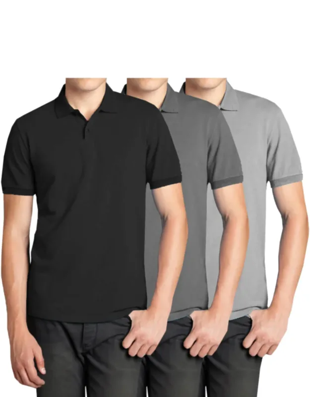Pique Polo Shirt - 3 Pack
