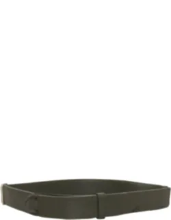 Textured Calf Leather Belt With Integrated Buckle