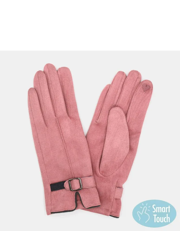 Faux Suede Smart Touch Gloves