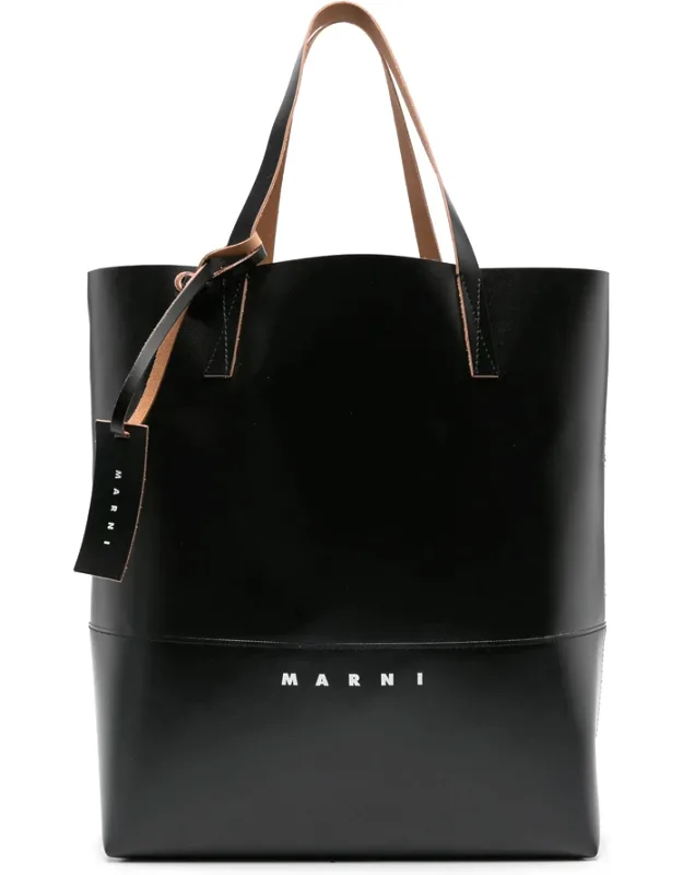 Tribeca Logo-print Faux-leather Tote Bag