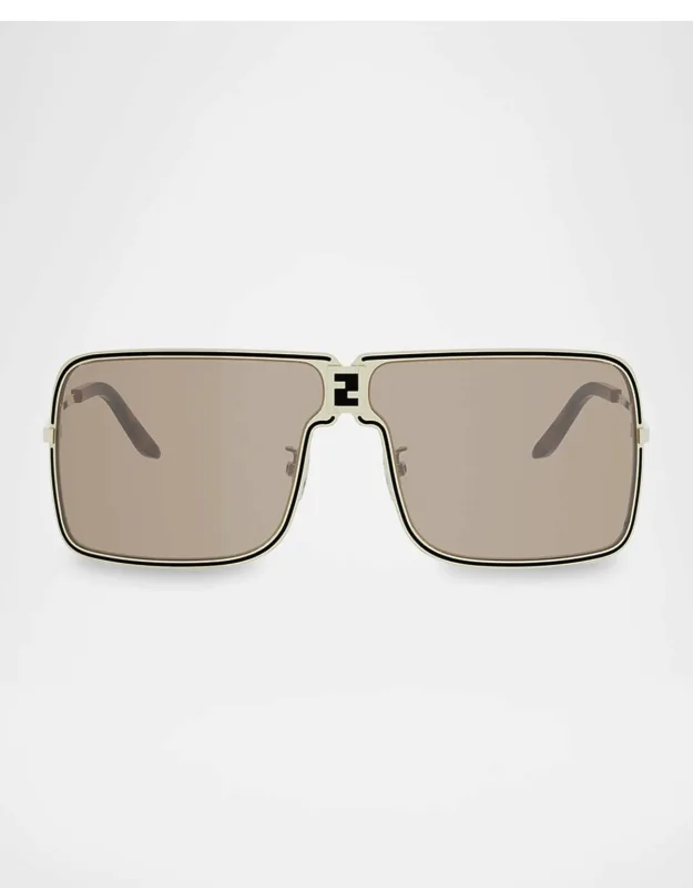 Rectangular Metal Sunglasses