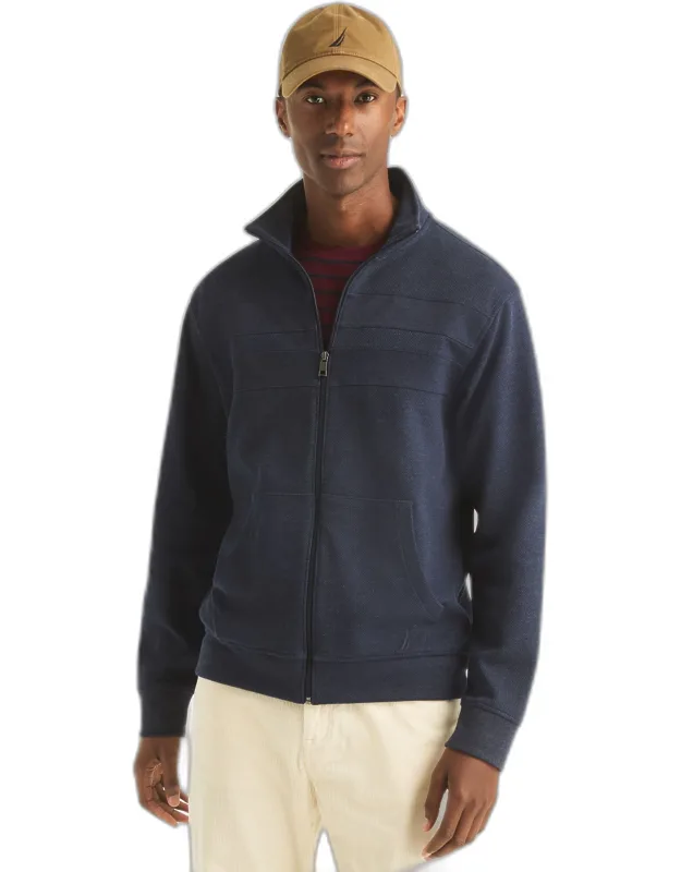 Full-zip Mock-neck Sweatshirt