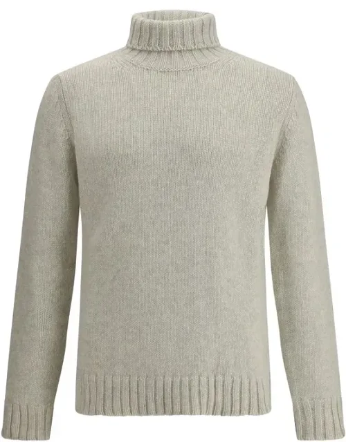 Braided-knit Turtleneck Sweater