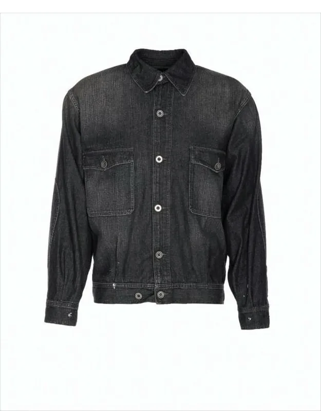 Washed Black Denim Jacket