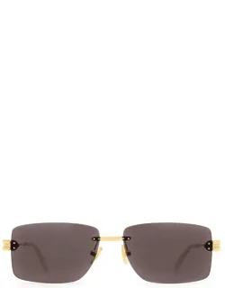 Bottega Veneta Sunglasses Rectangular Gold