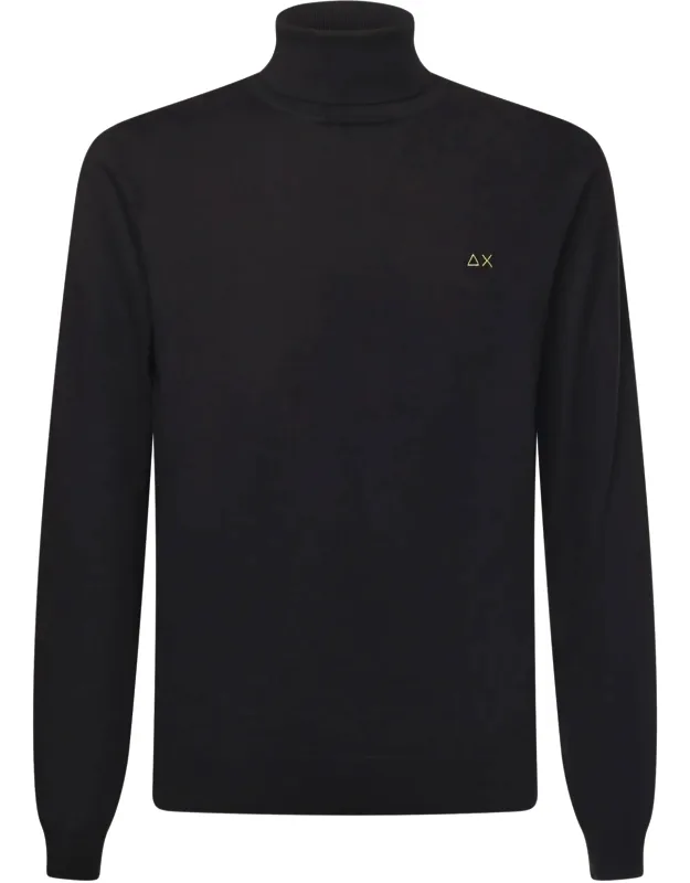 Cotton And Wool Turtleneck Sweater