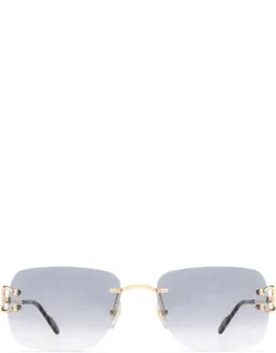 Cartier Sunglasses Rectangular Gold Metal