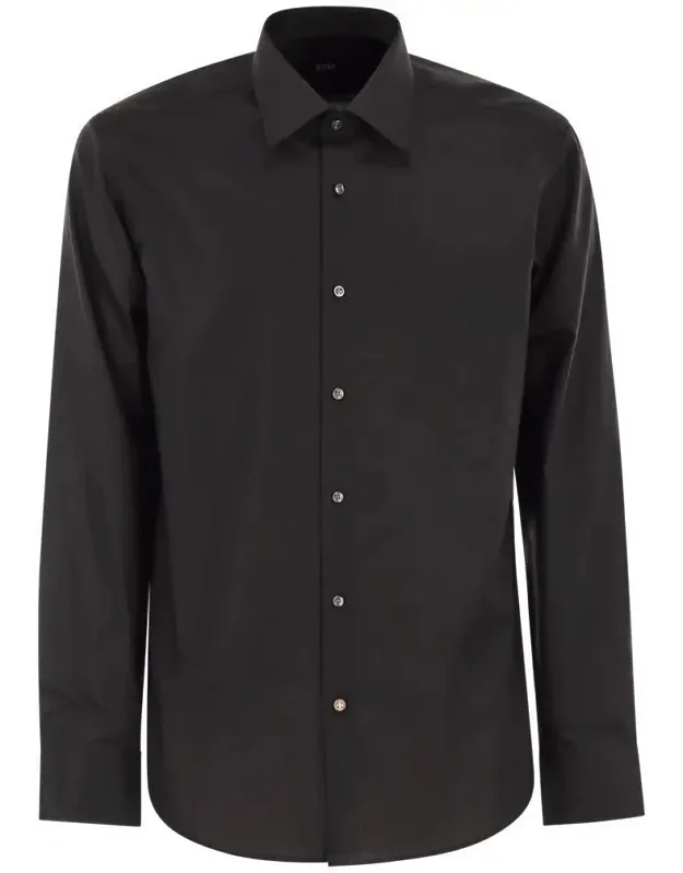 Regular Fit Shirt In Easy-iron Cotton Poplin