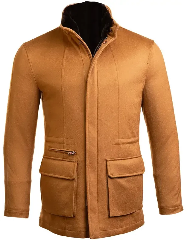 Cashmere-mink Fur Overcoat