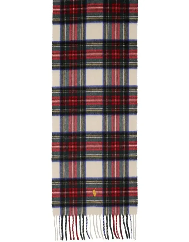 Plaid Pattern Cashmere Blend Scarf
