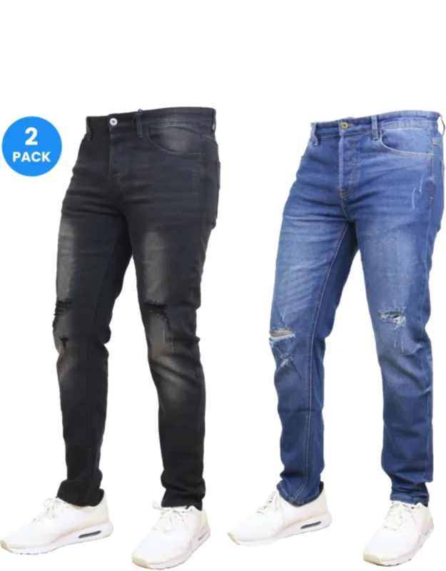 Stretch Ripped Jeans - 2 Pack