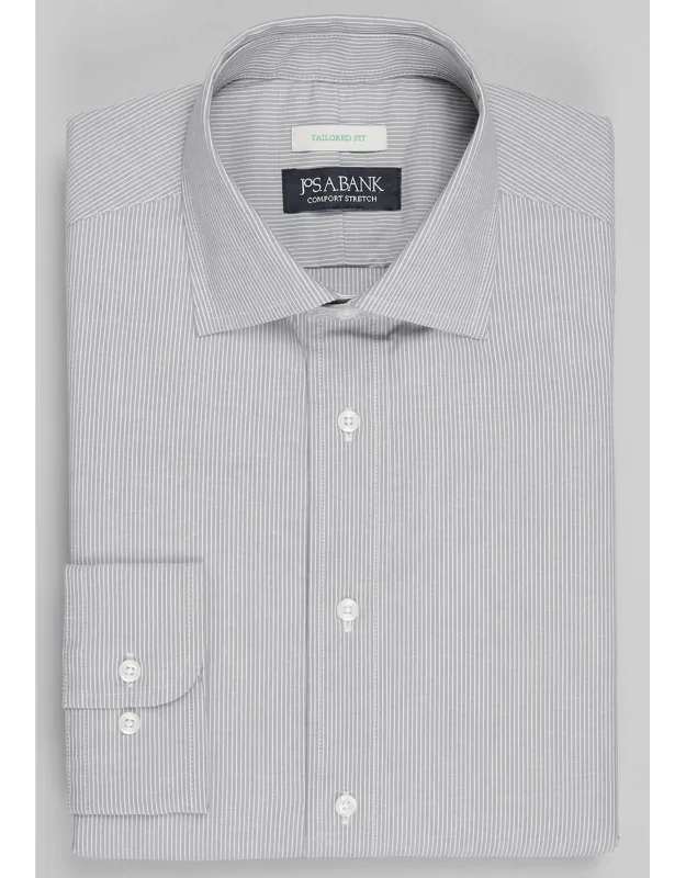 Tailored Fit Fine Stripe Dress Shirt