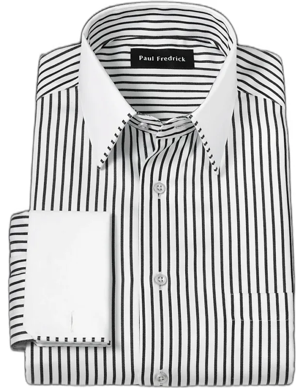 Tailored Fit Comfort Stretch Non-iron Stripe Dress Shirt